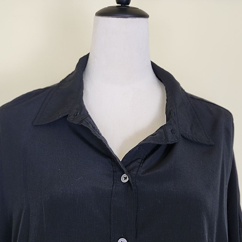 Prologue (Target) Women's Classic Black, Long Sleeve Blouse, Plus Size XXL
